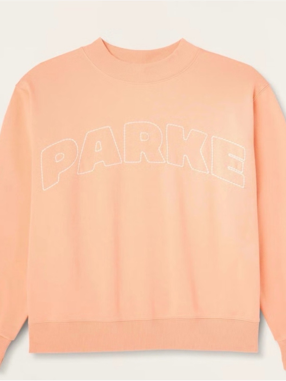 🎯🧡NWT! Peach Orange Mockneck Pullover Sweatshirt PARKE x TARGET - Size L/XL - Picture 6 of 9